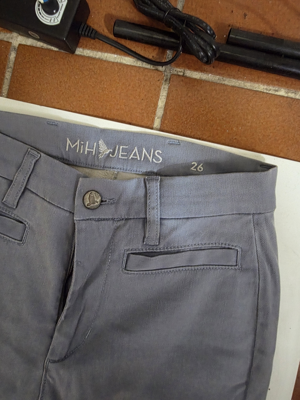 Mid-Rise Flare Jeans in Dusty Blue Size 26 - Picture 3 of 7